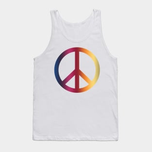 Peace Linear Gradient (Clear/White) Tank Top